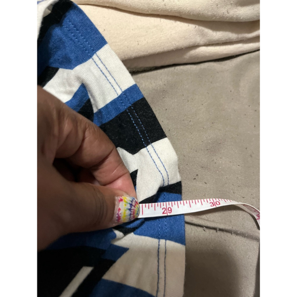 EUC Dana Buchman Top Blue Black White Long Sleeve Women’s Size LG - Picture 7 of 7